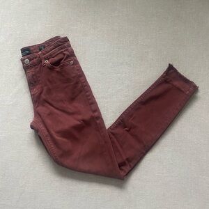 Lucky Brand burgundy jeans.